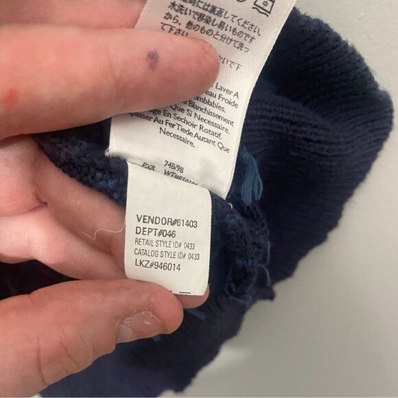 Eddie Bauer Men's Sweater Vest Size Large Navy Blue Argyle 100% Cotton - Picture 4 of 4